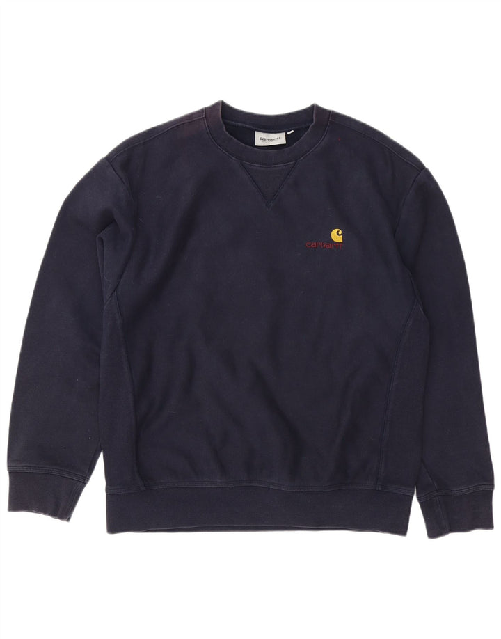 Sweter męski Carhartt, średni granatowy, bawełniany