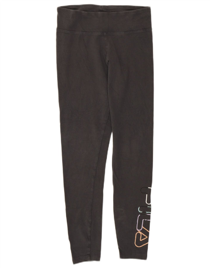 Damskie legginsy Fila Graphic UK 10 Small, szare, bawełniane