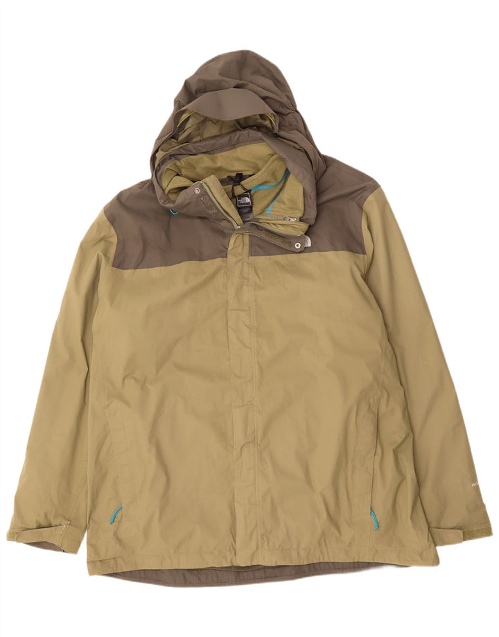 Męska kurtka wiatrówka z kapturem THE NORTH FACE UK 46 3XL Khaki, blok kolorów