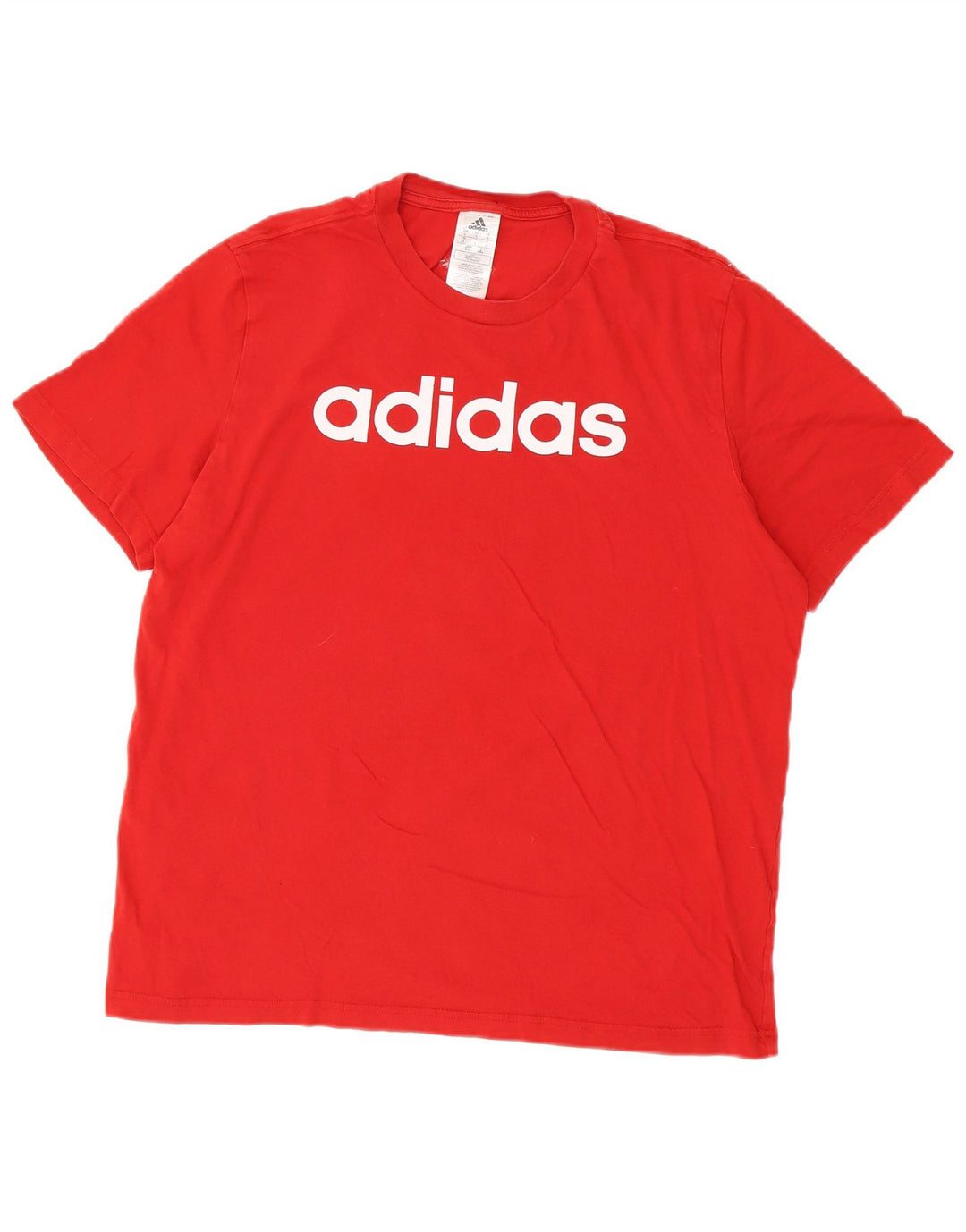 Męska koszulka z grafiką Adidas, duża, czerwona, bawełniana