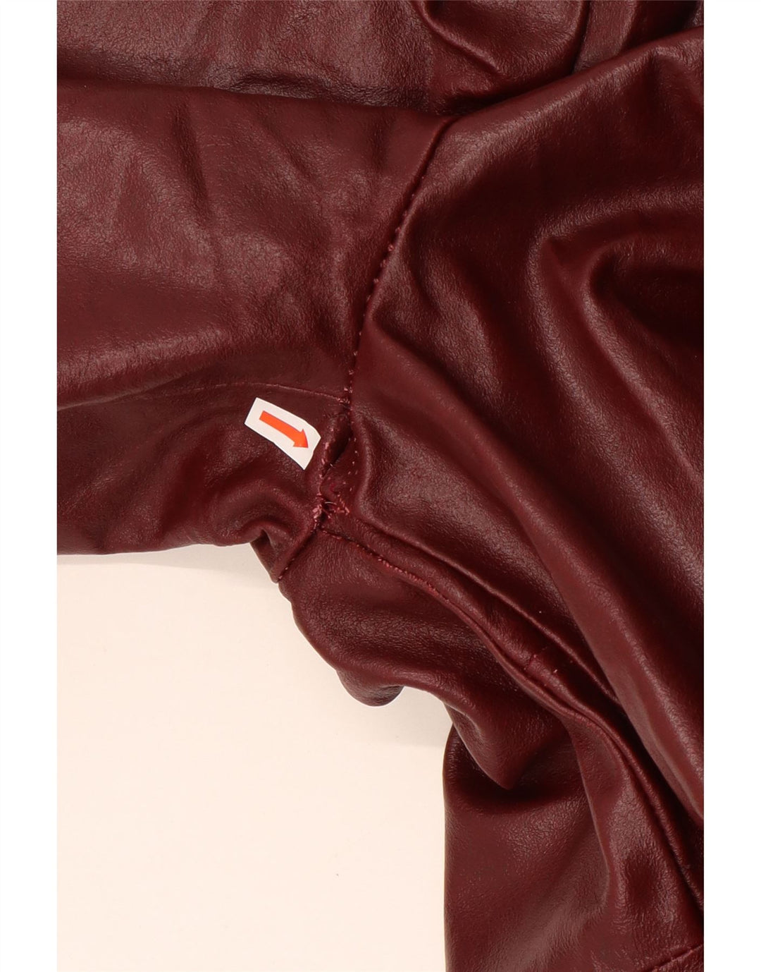 Kurtka skórzana damska VINTAGE UK 18 XL Burgundowa