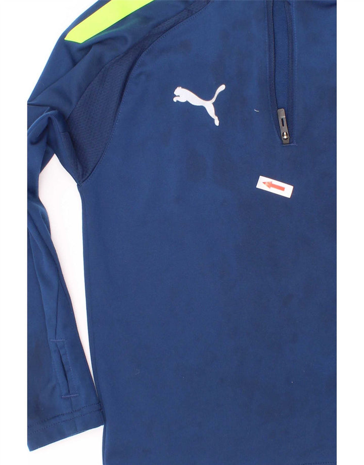 Chłopięcy dres Puma z zamkiem błyskawicznym na szyi, 5-6 lat, niebieski