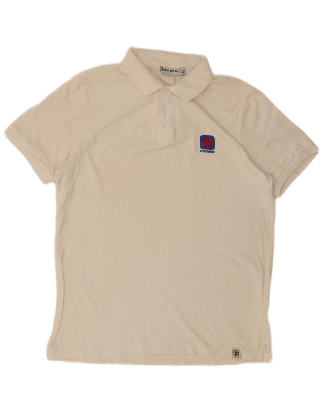 Męska koszulka polo Converse XL, biała, bawełniana