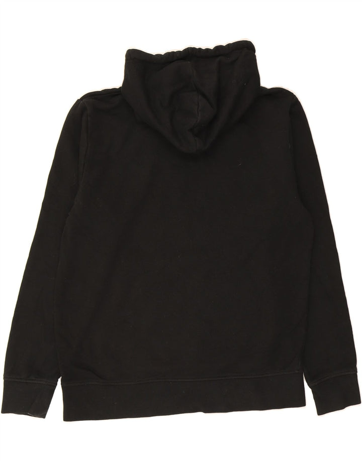 REEBOK Mens Graphic Hoodie Jumper Medium Black Cotton Vintage Reebok and Second-Hand Reebok from Messina Hembry 