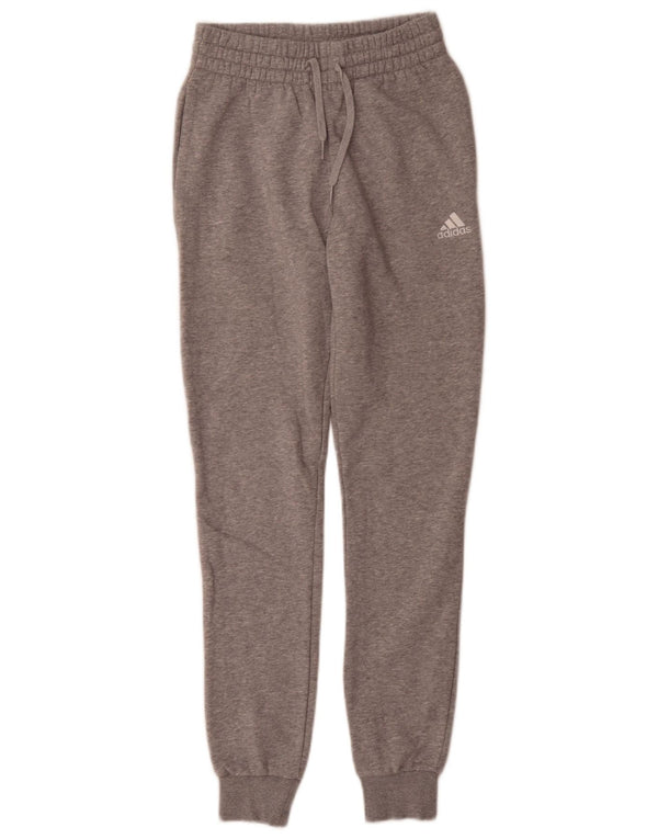 Adidas Womens Tracksuit Trousers Joggers UK 0/2 2XS Grey Flecked Cotton