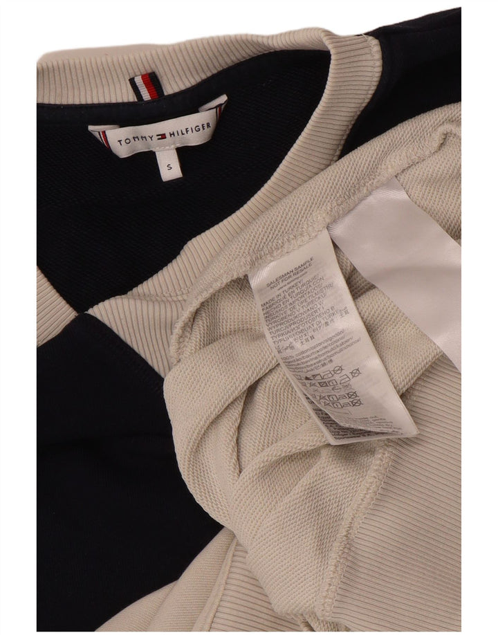 Damska bluza dresowa Tommy Hilfiger UK 10 Small White Colorblock