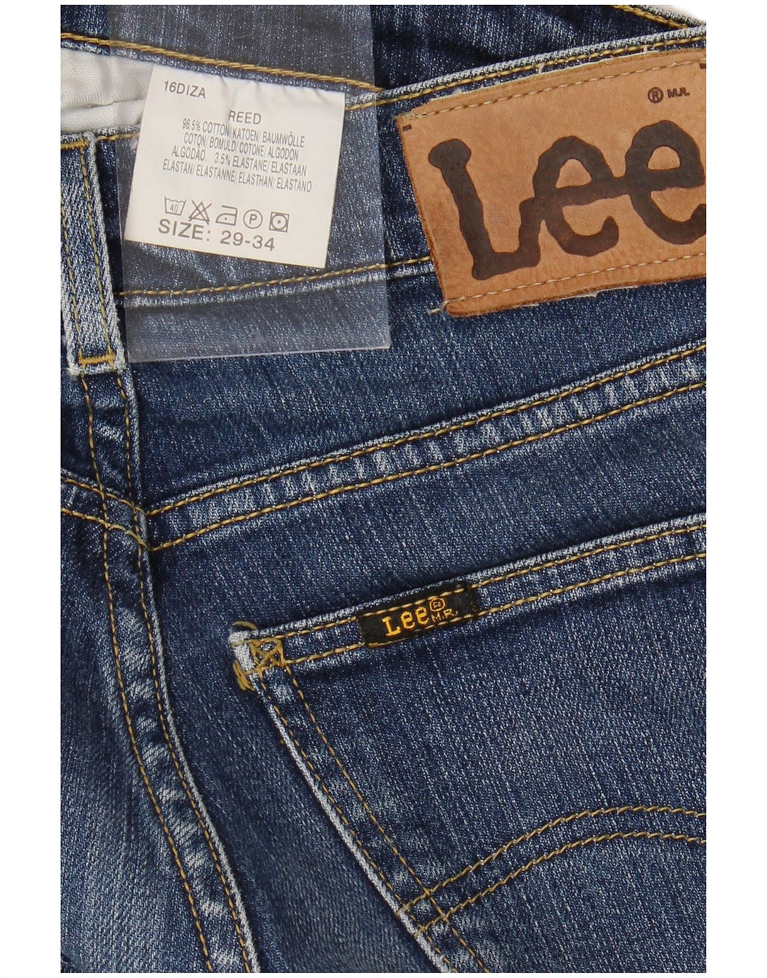 Męskie jeansy LEE REED Bootcut W29 L34, niebieska bawełna