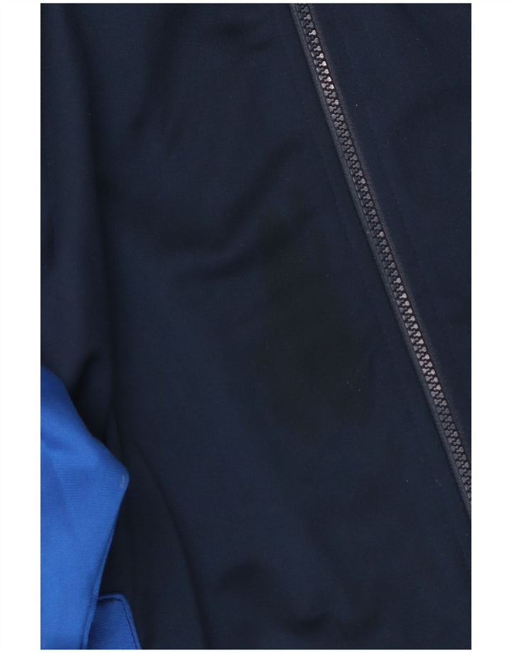 Kurtka męska dresowa Lotto, duża, granatowa, z blokami kolorów, poliestrowa