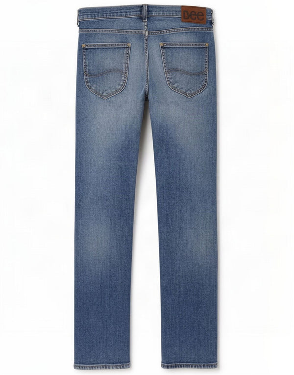 Męskie jeansy Lee Powell Slim W34 L34 Niebieskie bawełniane