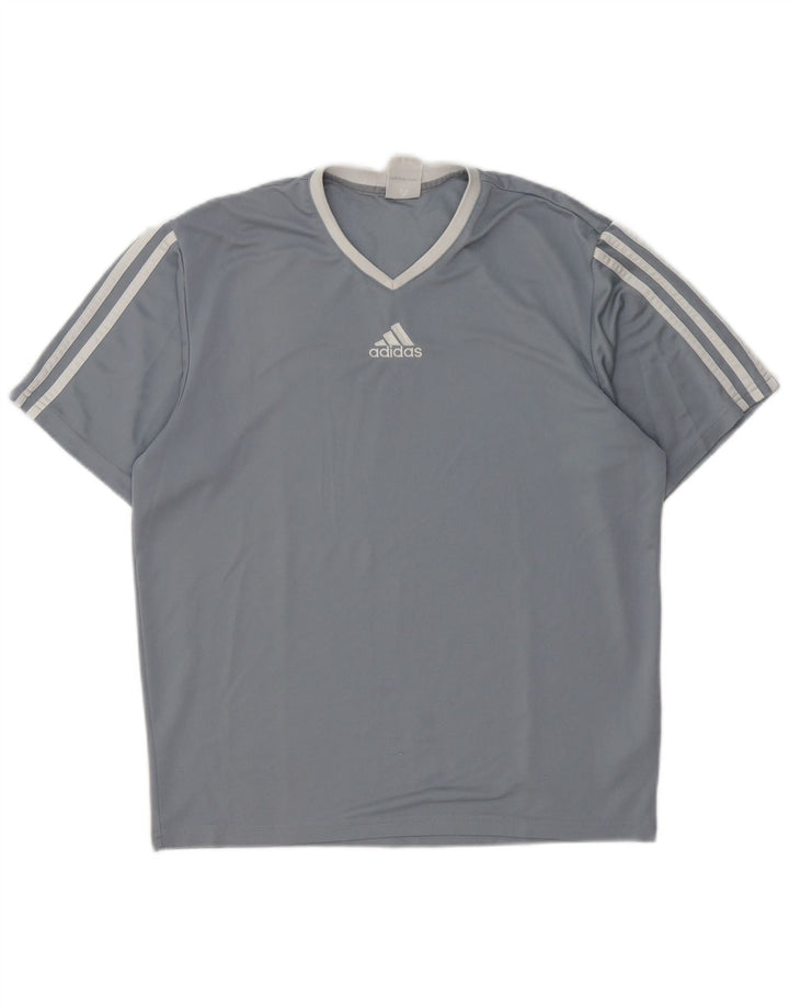 Adidas Męski T-shirt Climalite Top Mały Szary Poliester