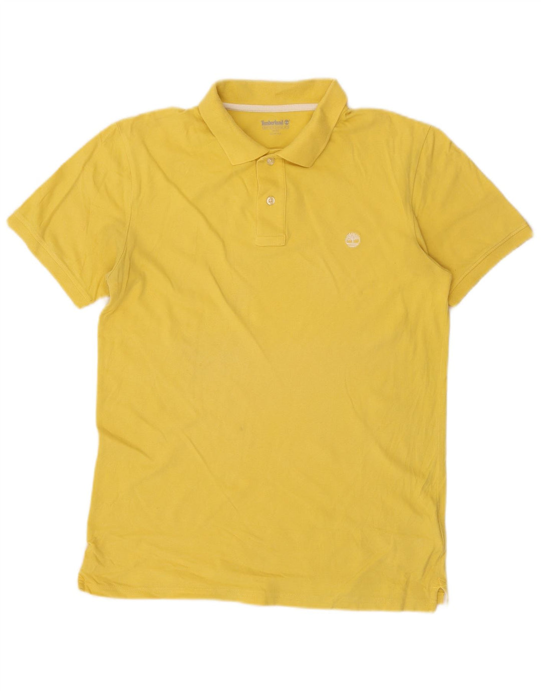 Męska koszulka polo Timberland Slim Fit, średnia żółta bawełna