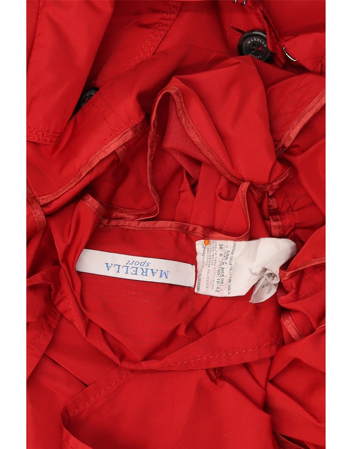 MARELLA Damski trencz UK 10 mały czerwony poliester