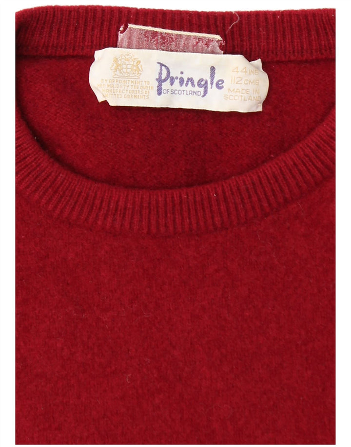 Męski sweter z okrągłym dekoltem Pringle IT 44 XS czerwony