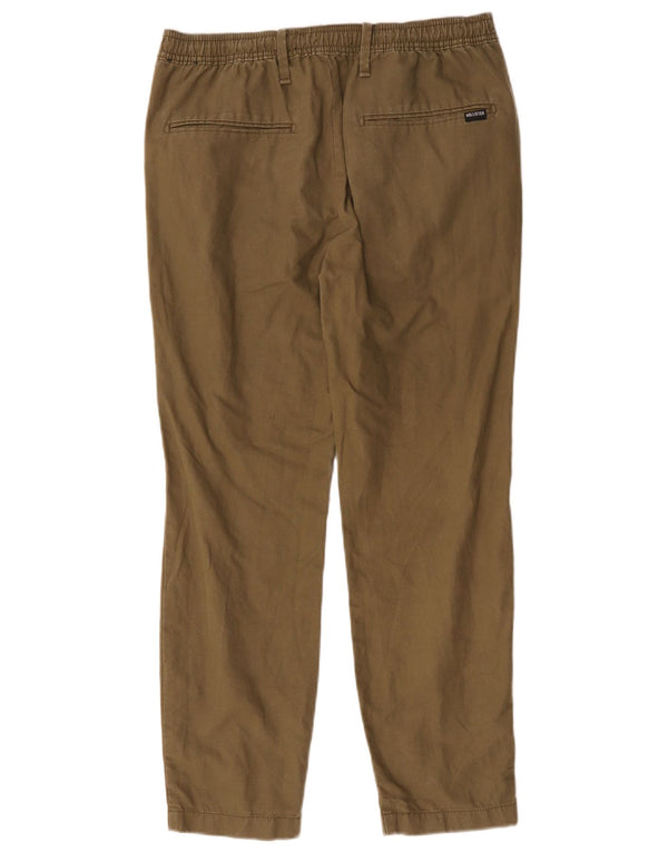 Męskie proste spodnie chino Hollister, średnie W32 L26, bawełna khaki