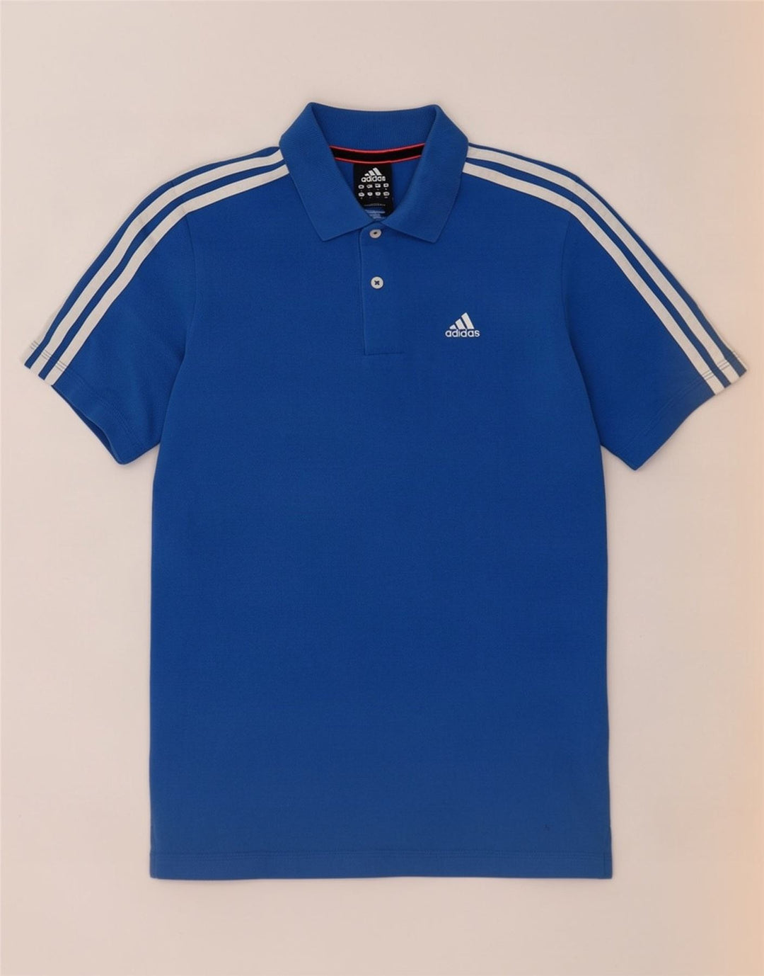 Męska koszulka polo Adidas Climalite, mała, niebieska, bawełniana