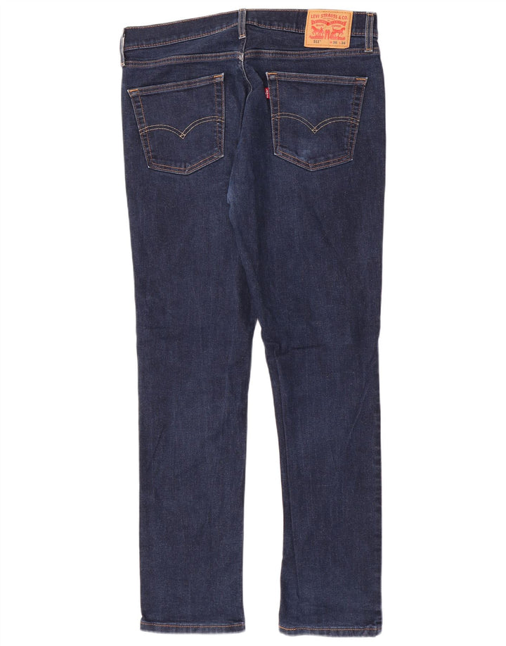 Męskie jeansy Levi's 511 Slim W36 L34 Niebieska bawełna