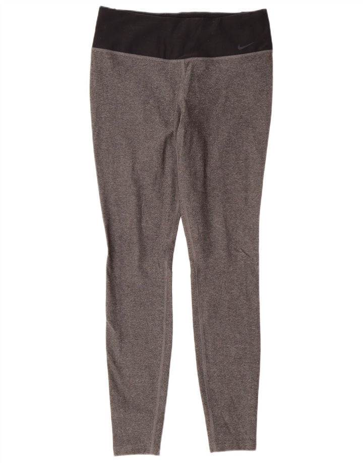 Damskie legginsy NIKE Dri Fit UK 12, poliester w kolorze średnioszarym