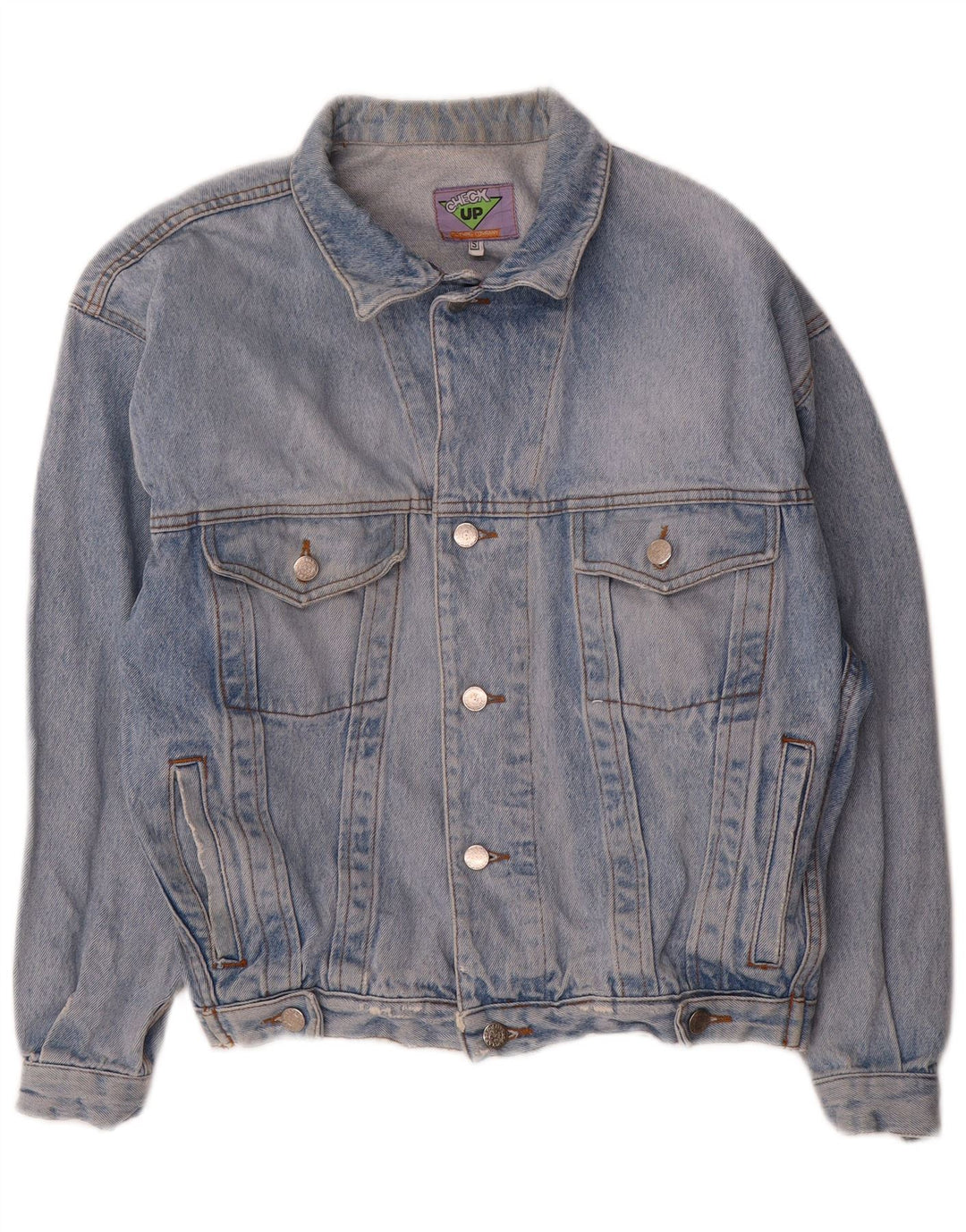 Vintage męska kurtka dżinsowa o luźnym kroju UK 36 Small Blue