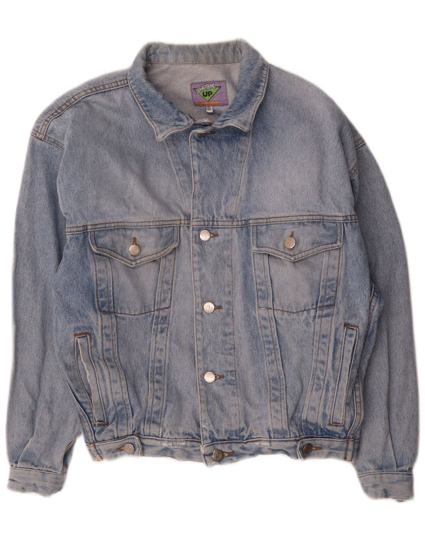 Vintage męska kurtka dżinsowa o luźnym kroju UK 36 Small Blue