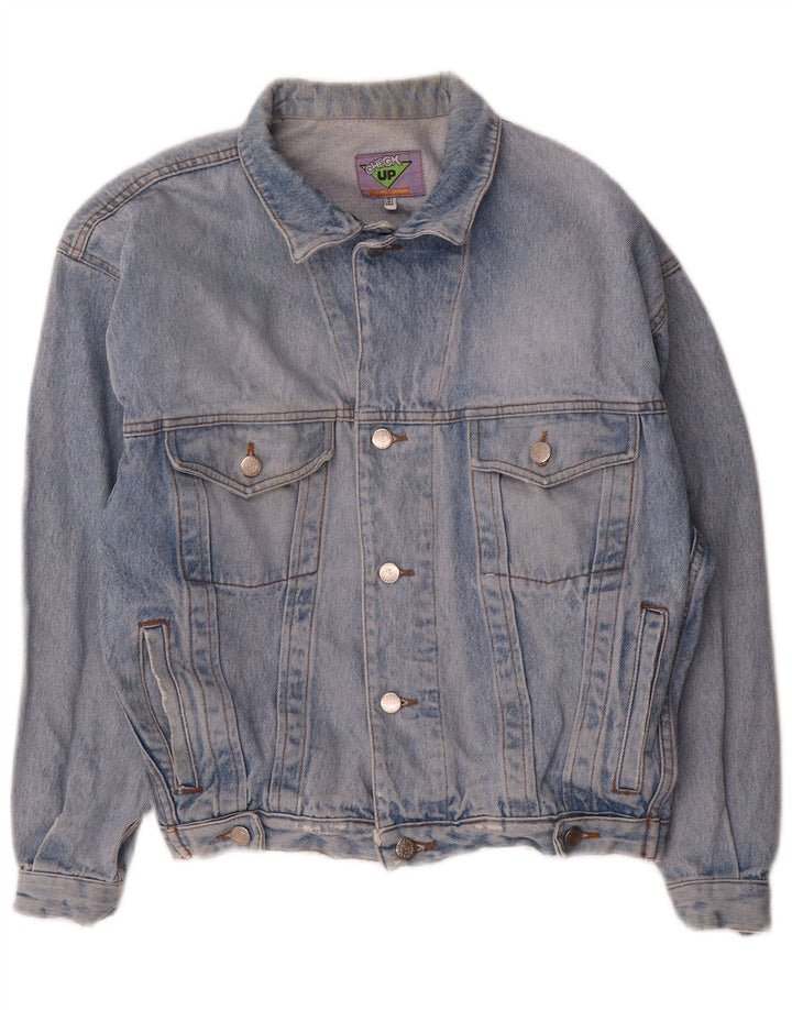 Vintage męska kurtka dżinsowa o luźnym kroju UK 36 Small Blue