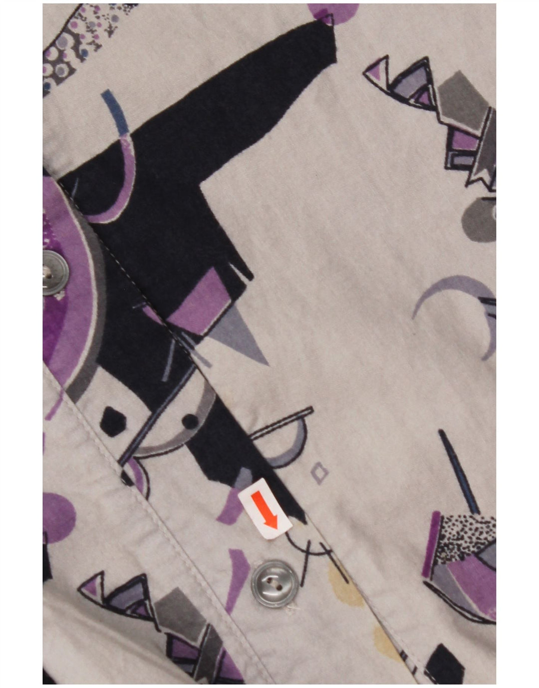 Damska spódnica w kształcie litery A z wysokim stanem VINTAGE W32, duża, szara, geometryczna