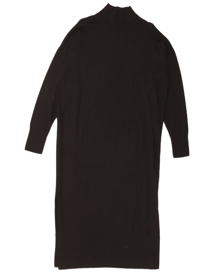 Cos Damska sukienka maxi oversize typu jumper UK 10, mała, czarna wełna