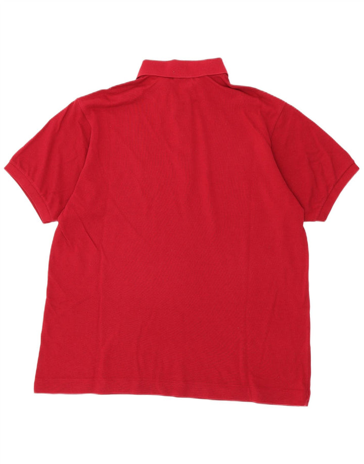 Męska koszulka polo LACOSTE, rozmiar 6 XL, czerwona, bawełniana