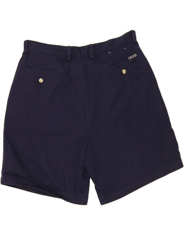 IZOD Mens Pegged Chino Shorts W36 Large Navy Blue Cotton Vintage Izod and Second-Hand Izod from Messina Hembry 
