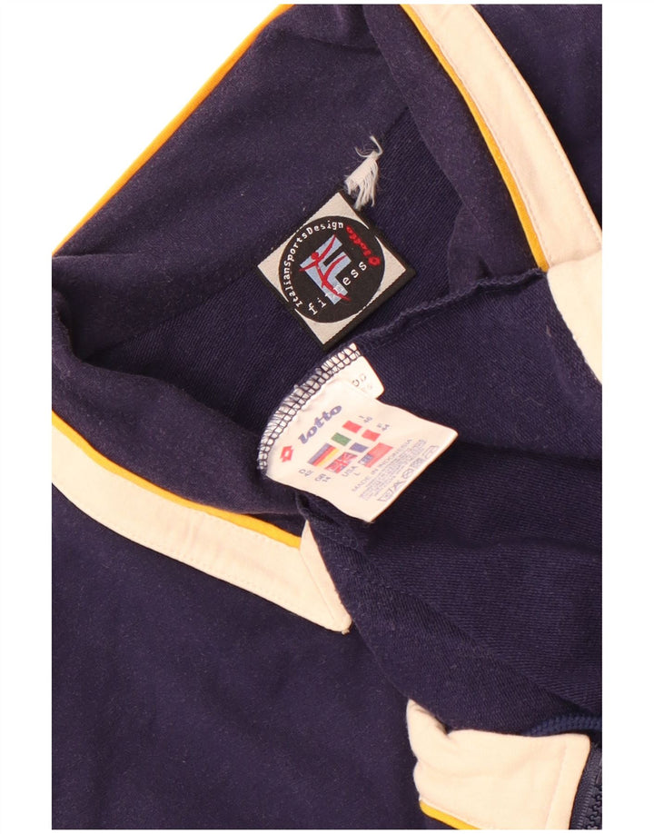 Damska kurtka dresowa Lotto UK 14, duża, granatowa, bawełniana