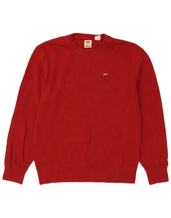 Męski standardowy sweter Levi's, mały, czerwony, bawełniany