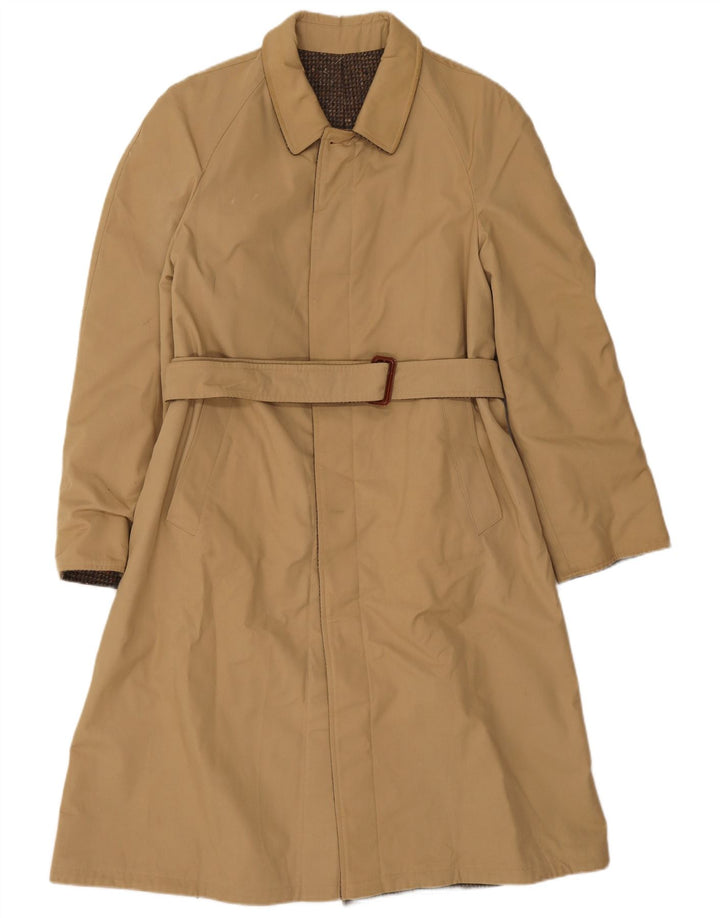 Dwustronny płaszcz męski Diolen UK 36, mała dziewicza wełna khaki