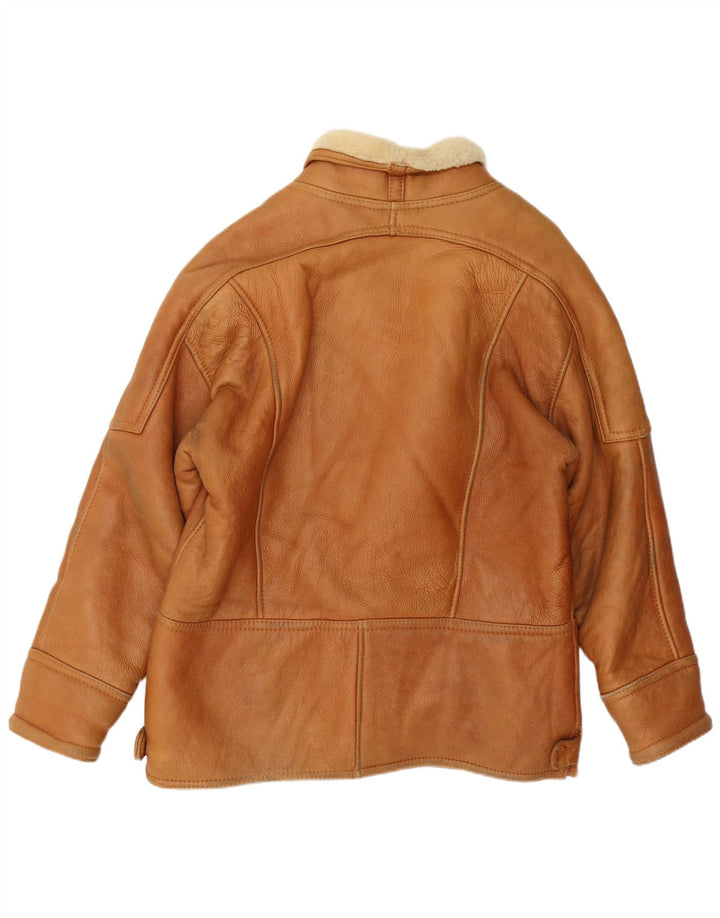 Vintage męska kurtka Shearling UK 40 Large Brown Shearling