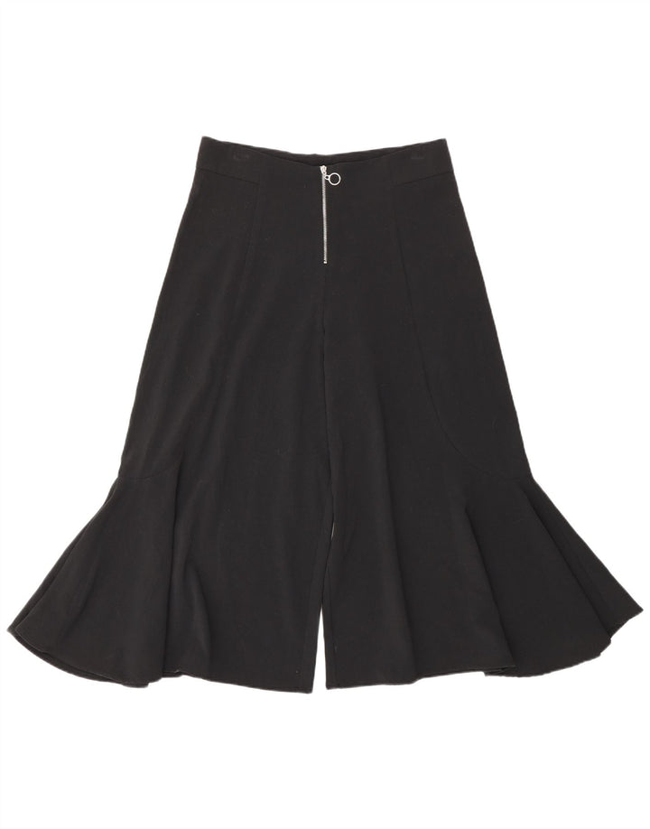 Spodnie damskie Zara Cullotes Capri, małe W26 L19, czarny jedwab