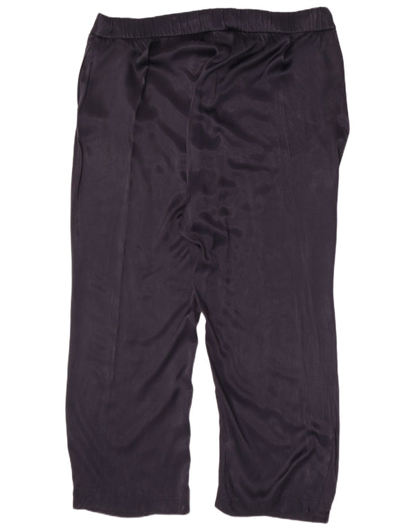 Marks & Spencer Damskie spodnie codzienne z wysokim stanem UK 24 4XL W44 L30 Granatowe Czarne