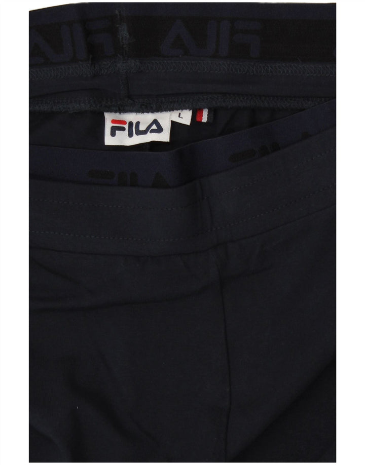 Damskie legginsy Fila Graphic UK 14, duże, granatowe, bawełniane