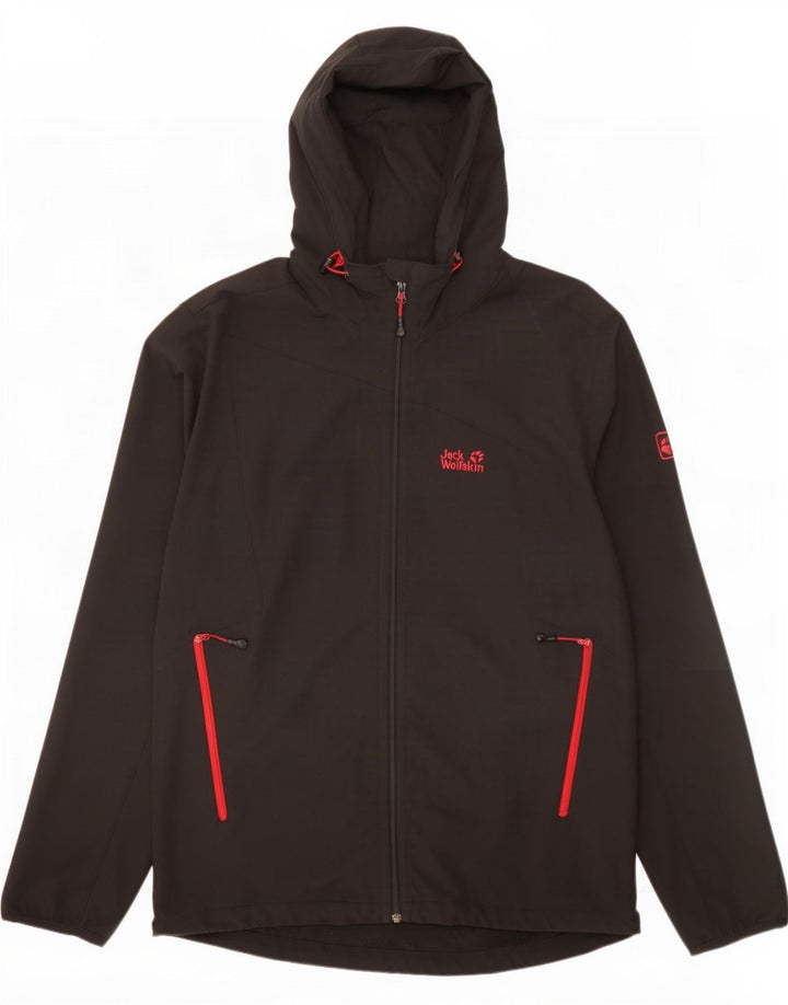 Męska kurtka dresowa z kapturem Jack Wolfskin UK 48 2XL Czarny poliester