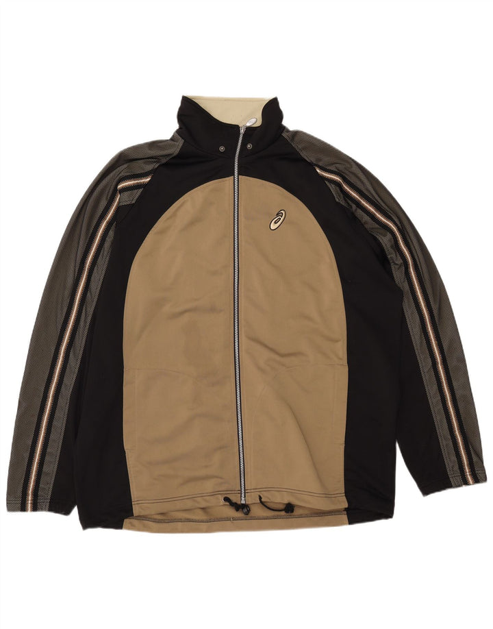 Męska kurtka dresowa Asics z grafiką 2XL w kolorze beżowym