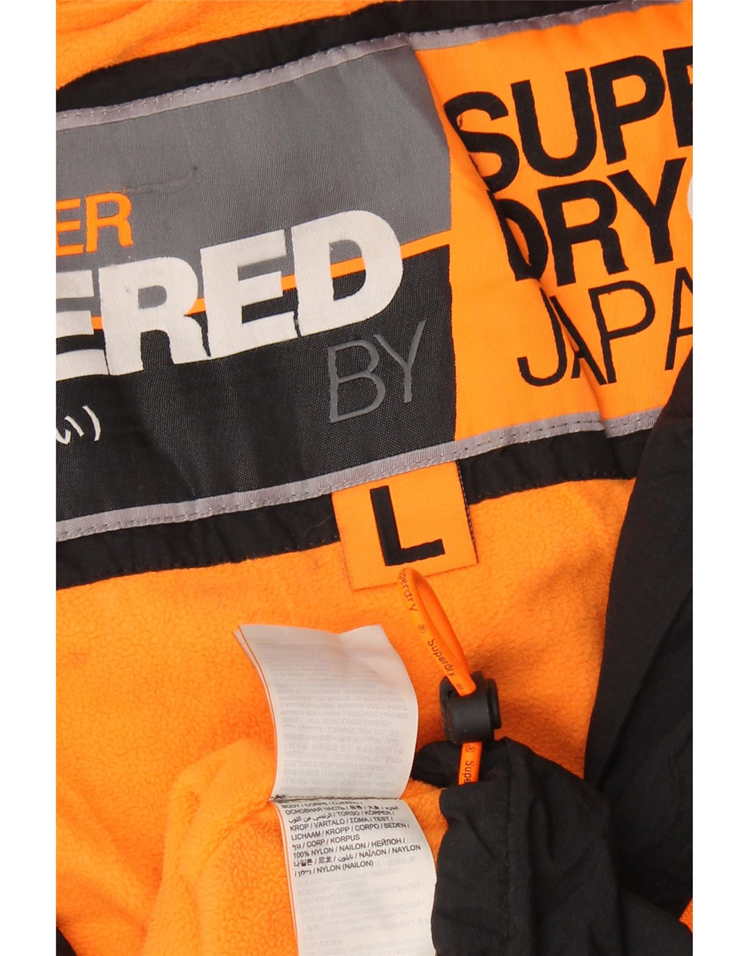 Damska kurtka wiatrówka Superdry UK 16, duża, czarna nylonowa