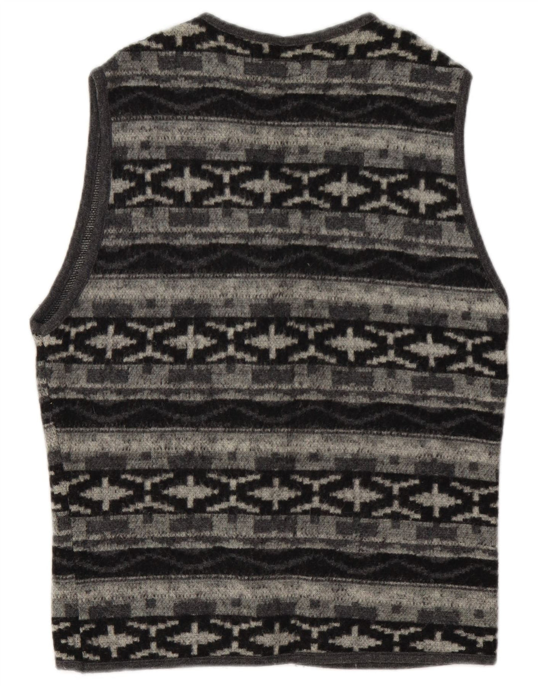 Męski sweter bez rękawów Alcatraz, mały, szary, geometryczny