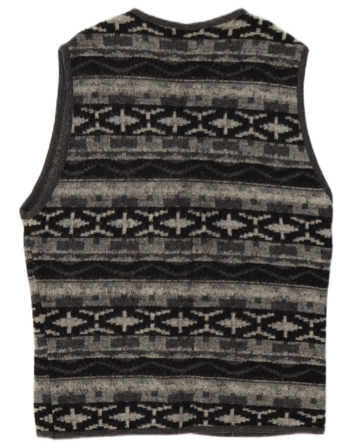 Męski sweter bez rękawów Alcatraz, mały, szary, geometryczny