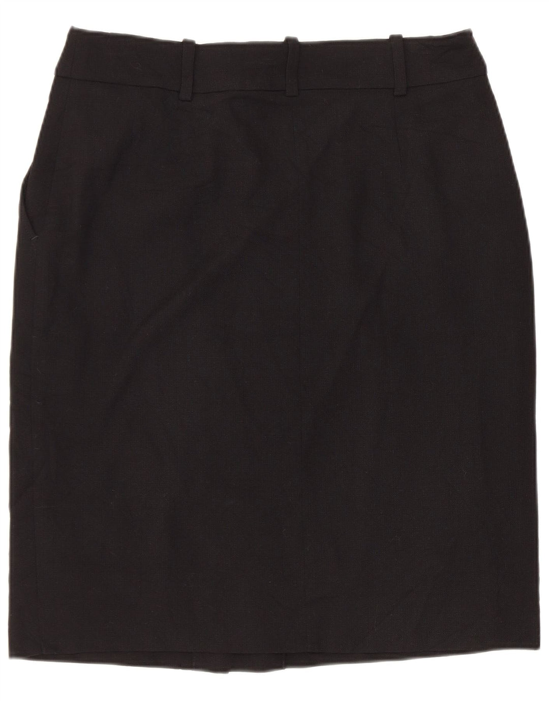 BROOKS BROTHERS Prosta spódnica damska US 4 Medium W30 Czarna wełna