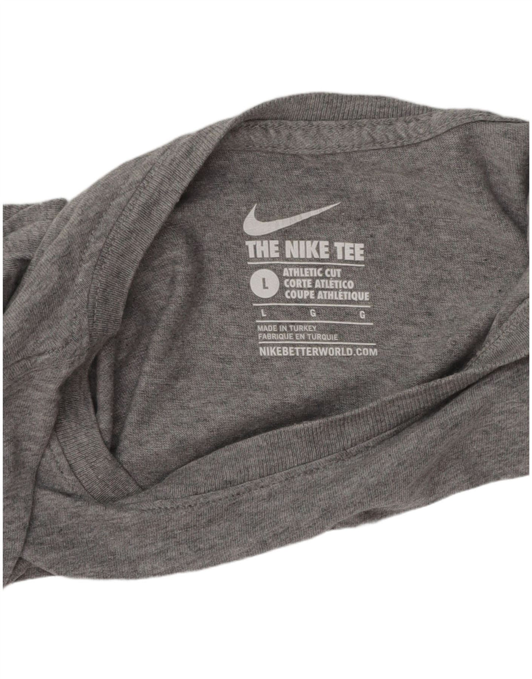 NIKE Mens Athletic Cut Graphic T-Shirt Top Large Grey