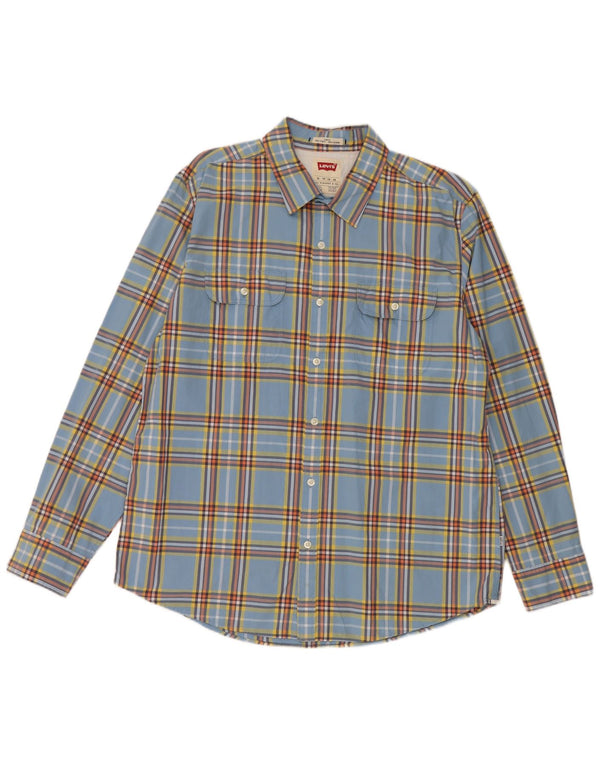 Koszula męska Levi's Slim Fit XL w niebieską kratkę, bawełniana