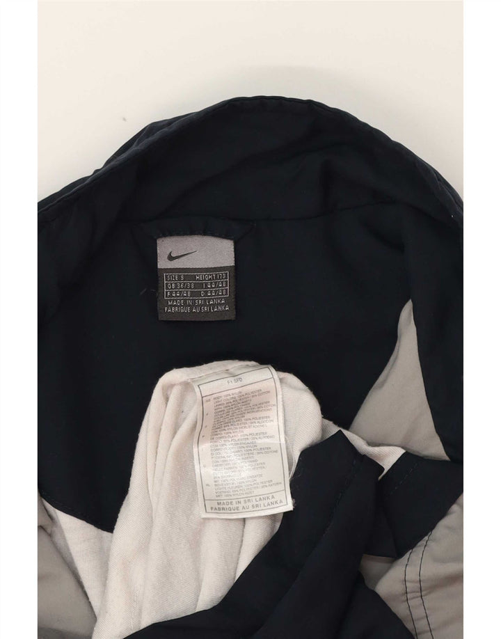 Męska kurtka dresowa Nike, mała, szara, z blokami kolorów, poliester