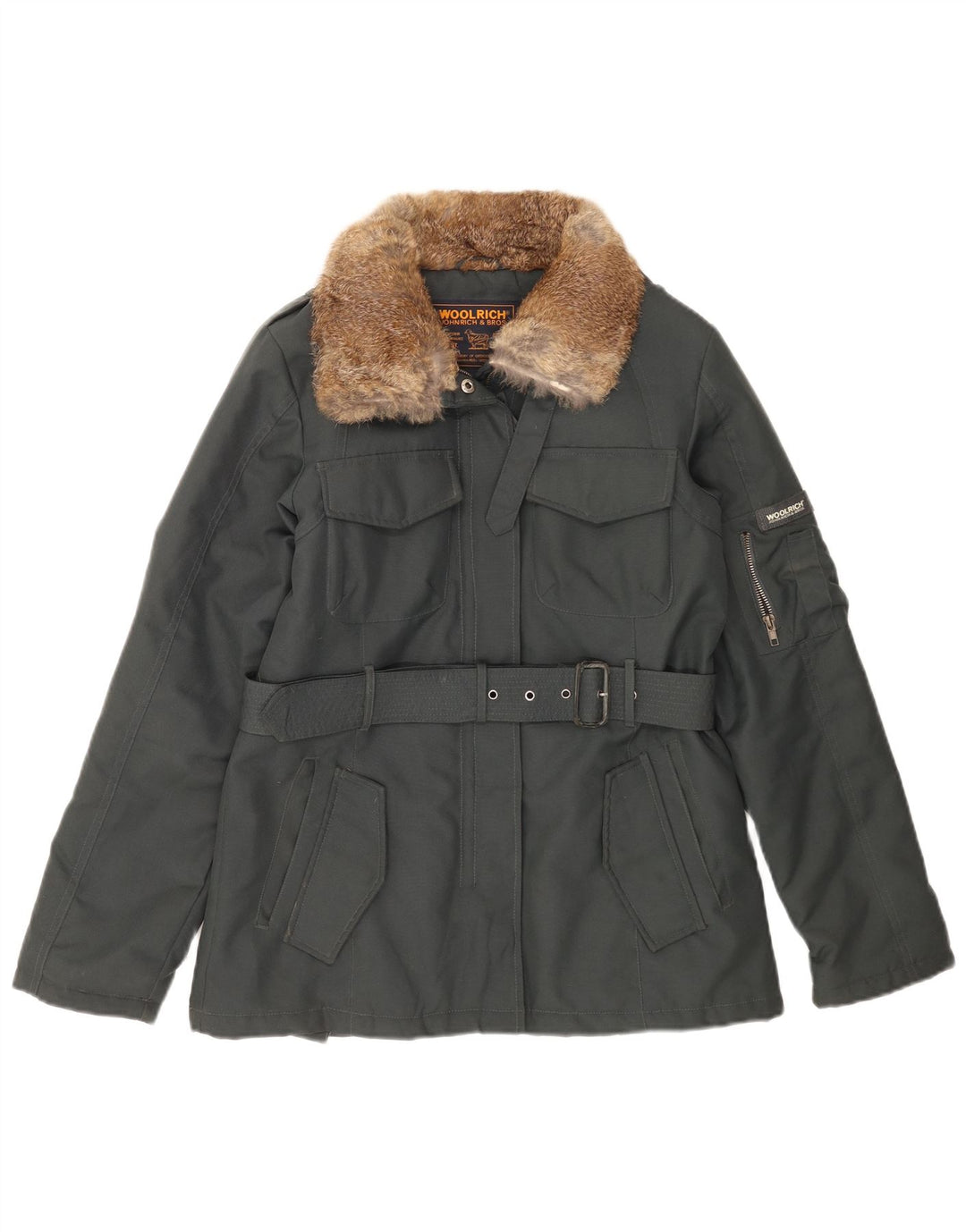 Damska kurtka użytkowa Woolrich UK 14, średni szary nylon