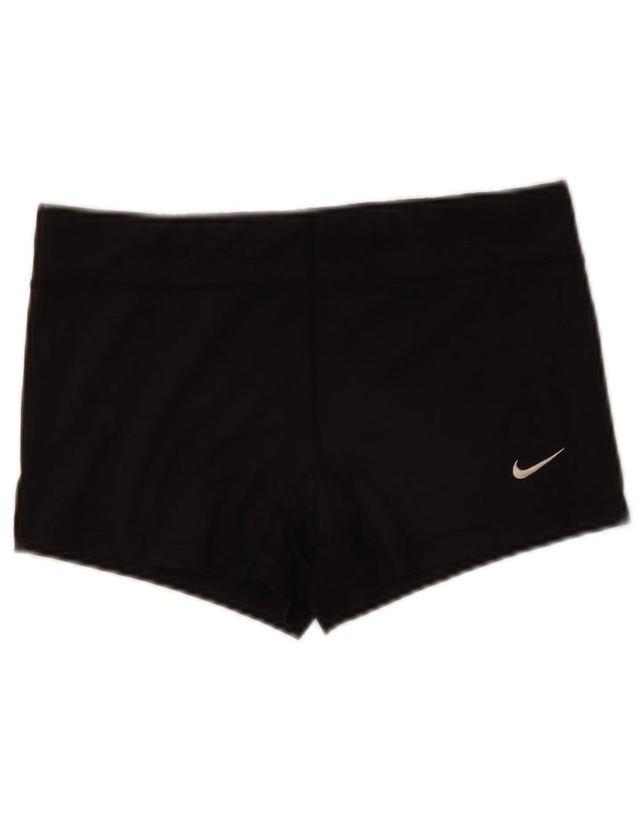 Damskie spodenki sportowe Nike Dri Fit UK 10, małe, czarne, poliestrowe