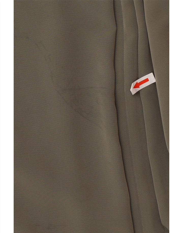 Vintage damski płaszcz o luźnym kroju UK 20 2XL Zielony poliester