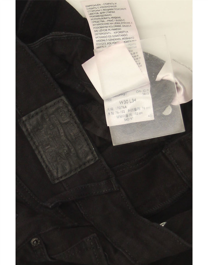 Damskie jeansy Levi's 710 Slim W30 L34 Czarna bawełna