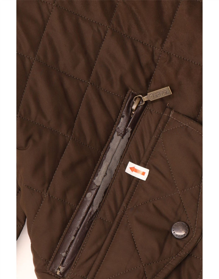 Męska pikowana kurtka BARBOUR UK 42 XL, brązowa, poliester
