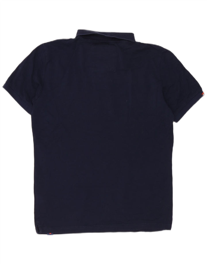 Męska koszulka polo Superdry, mała, granatowa, bawełniana